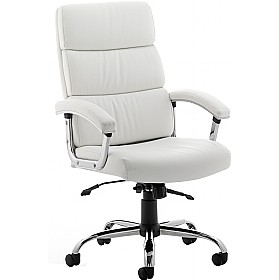 Malo Enviro Leather Executive Chair White | Leather Office Chairs £150 ...